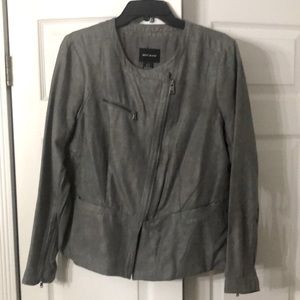 Grey suede DKNY zip up jacket.